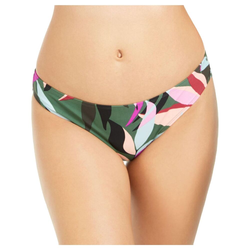 NWT Hula Honey OLIVE MULTI Hyper Tropics Printed Bikini Swim Bottom. Size Small